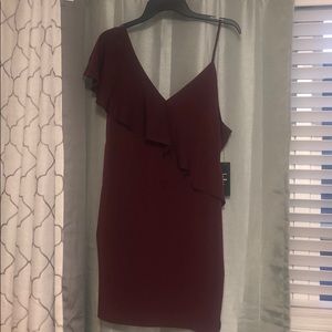 One sided sleeve cocktail dress